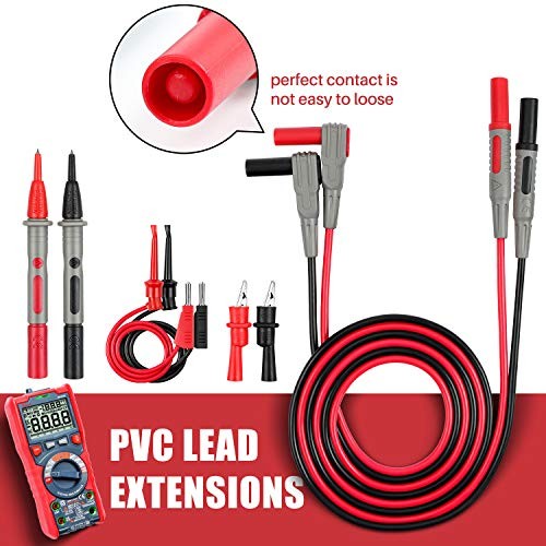 8Pcs Multimeter Test Leads Kit,Digital Multimeter Leads with Alligator Clips