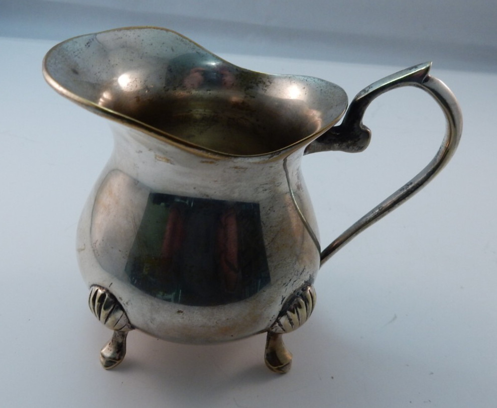 International Creamer Footed Silverplated Handmade India