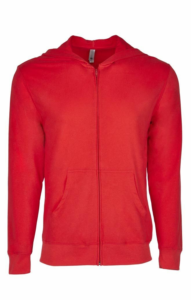 Men's Sweatshirt Hoodie Lightweight "NEXT LEVEL" Full Zip Hooded Jacket -Unisex