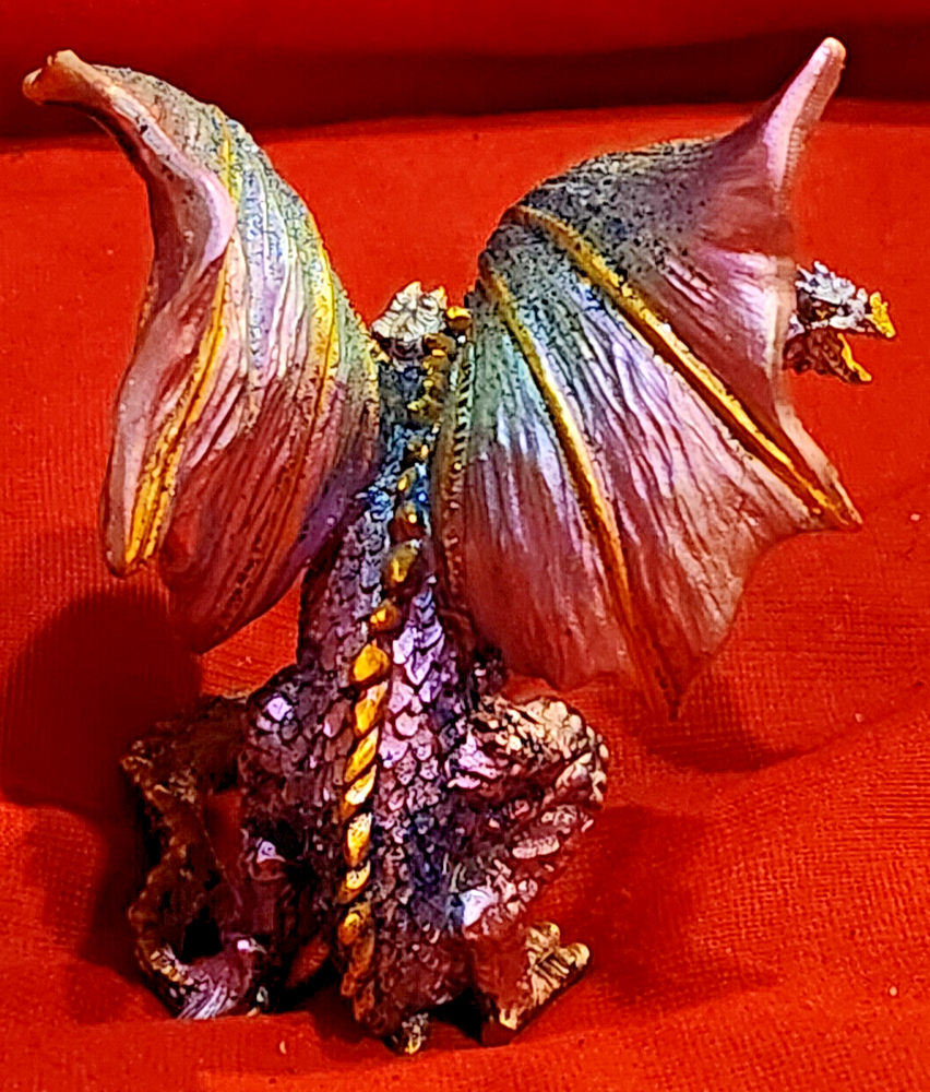 Purple Sparkly Dragon Figurine