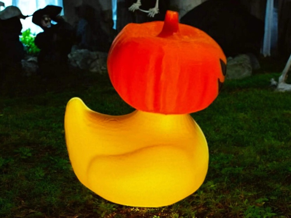 Jack-O-Lantern Duck - Fun Halloween Decor