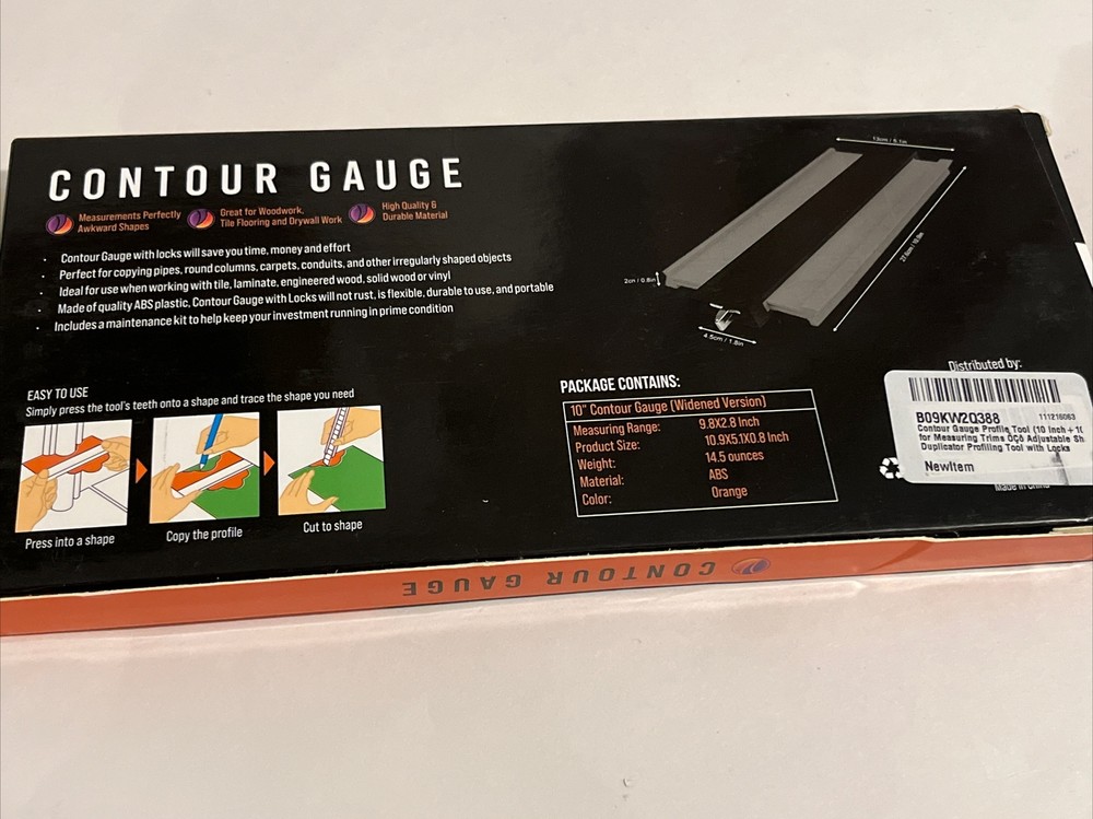 FOXFAS 10 Inch Contour Gauge Shape Duplicator w/ Adjustable Lock