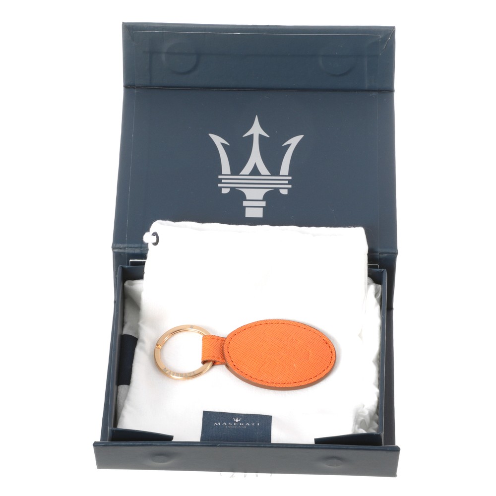 Keyring Leather Orange