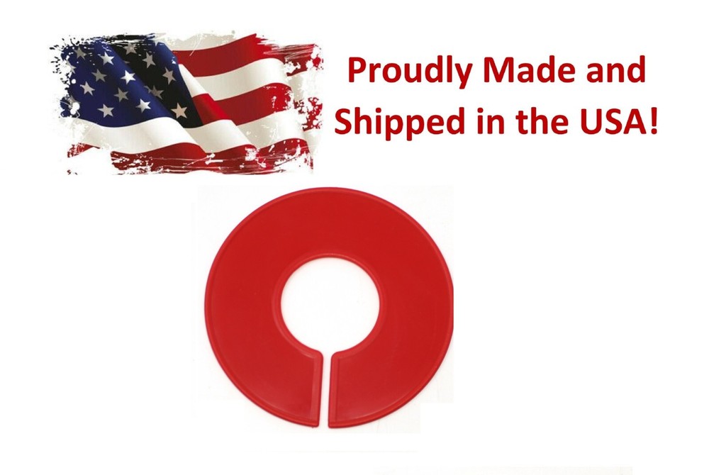 Red Round Plastic Blank Rack Size Dividers - Multi-pack