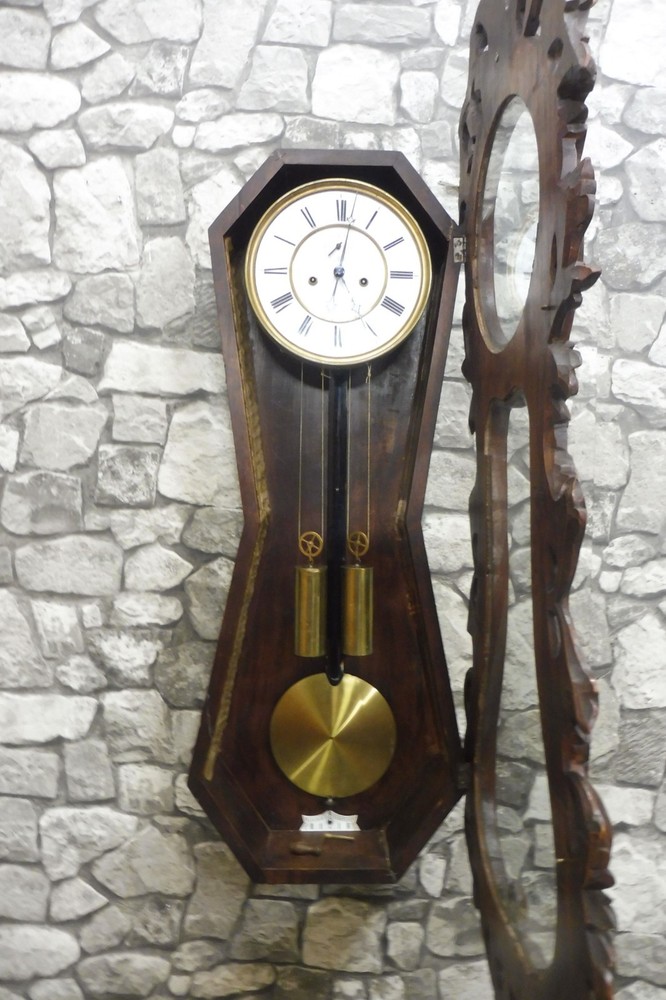 Antique German Wall Clock Black Forest Schwarzwalder Clock Regulator