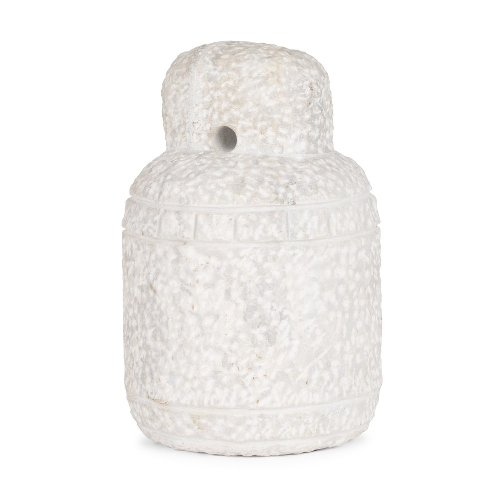 10" White Marble Door Stop