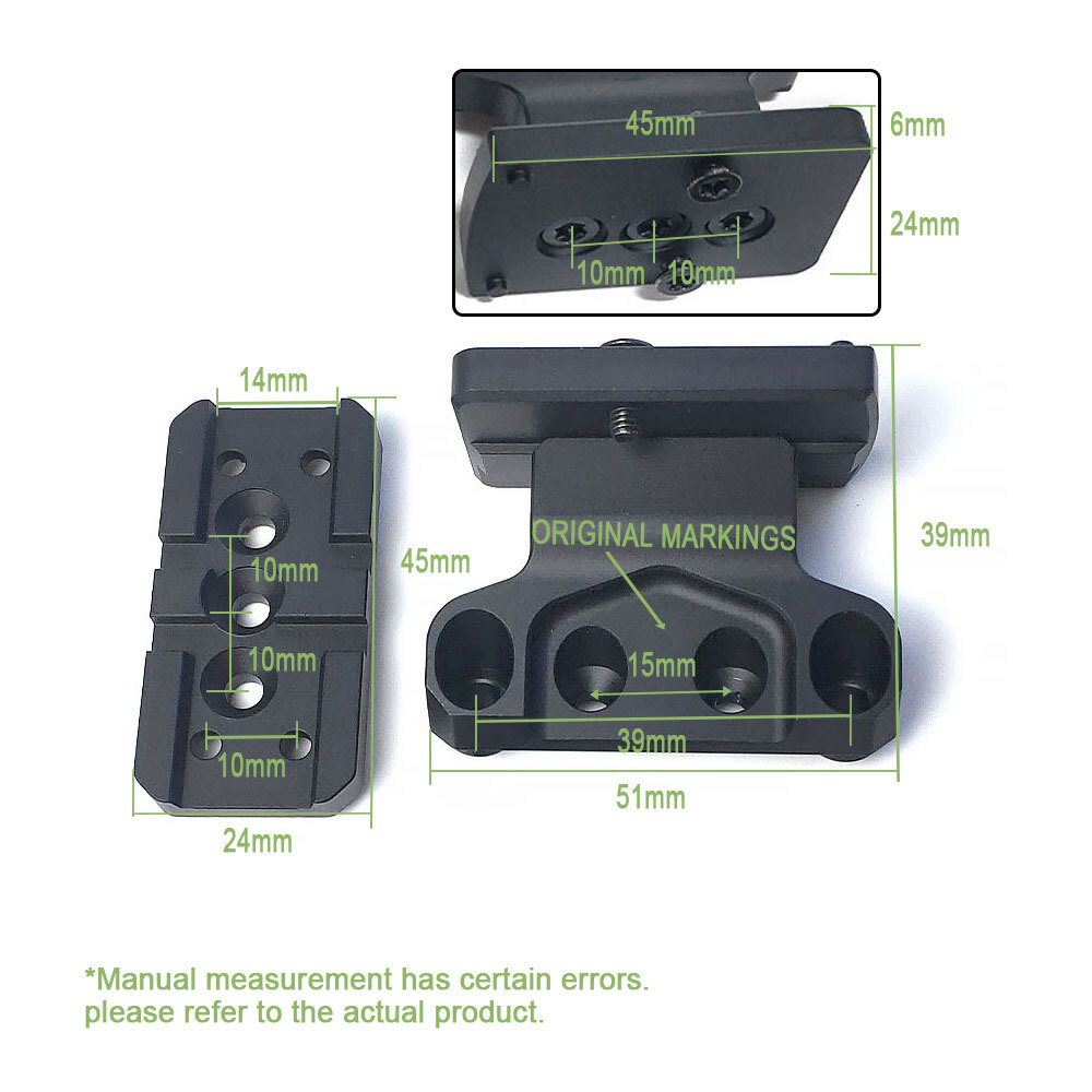 Tactical FAST LPVO Scope Mount 30mm Ring Offset Optic Riflescope Mount Fits RMR