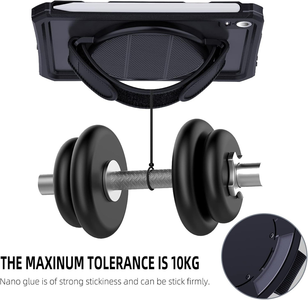 Tablet Stand with Hand Strap - Universal Tablet Hand Strap Holder & Loop Fasteni