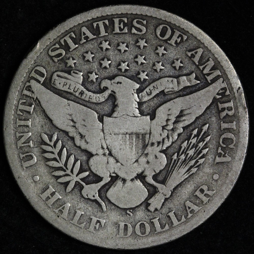 1908-S Barber Silver Half Dollar FINE E285 XYNM