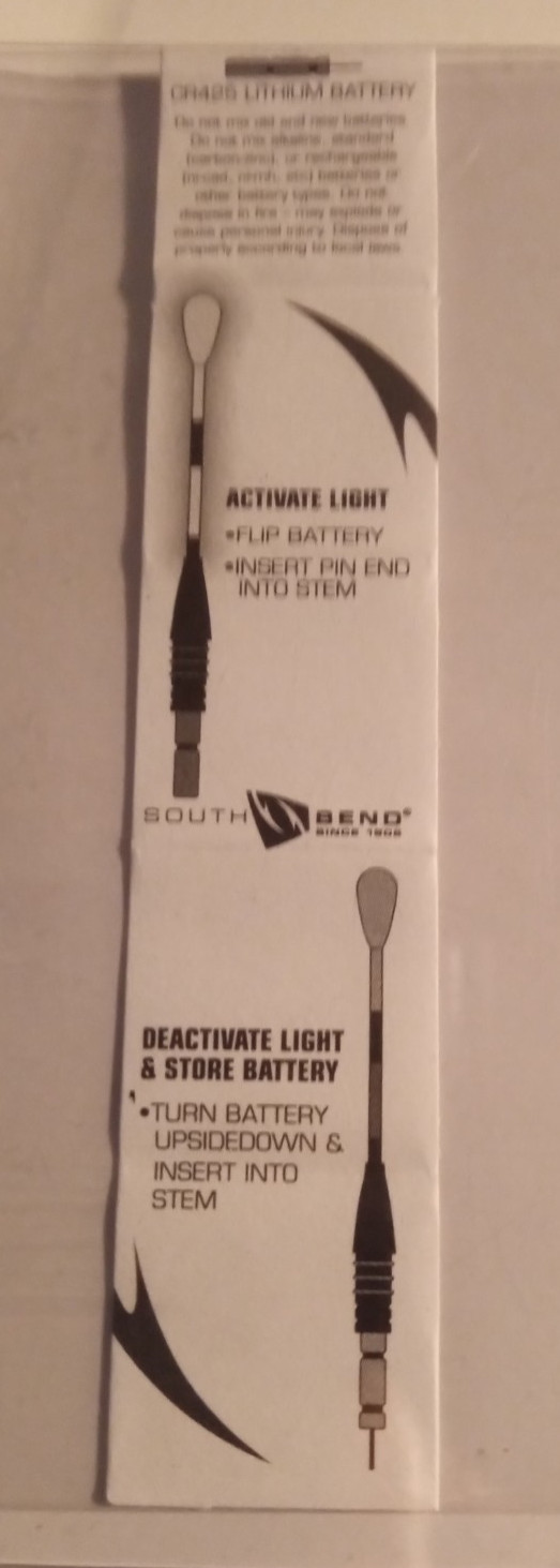 5-piece LOT South Bend 7/8" Light Up Balsa pole slip Float Bobbers crappie night