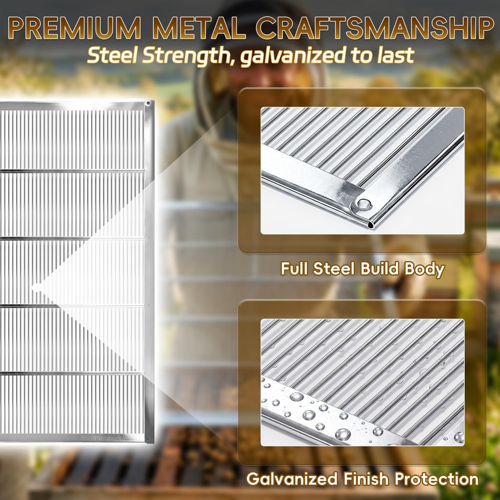 2 Pack Galvanized Metal Queen Excluder Langstroth 10 Frame Beehive Tool