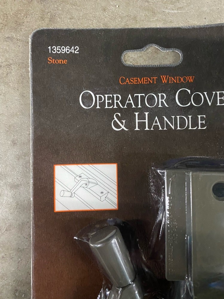 Andersen Casement Window Operator Cover & Handle with Screws Stone