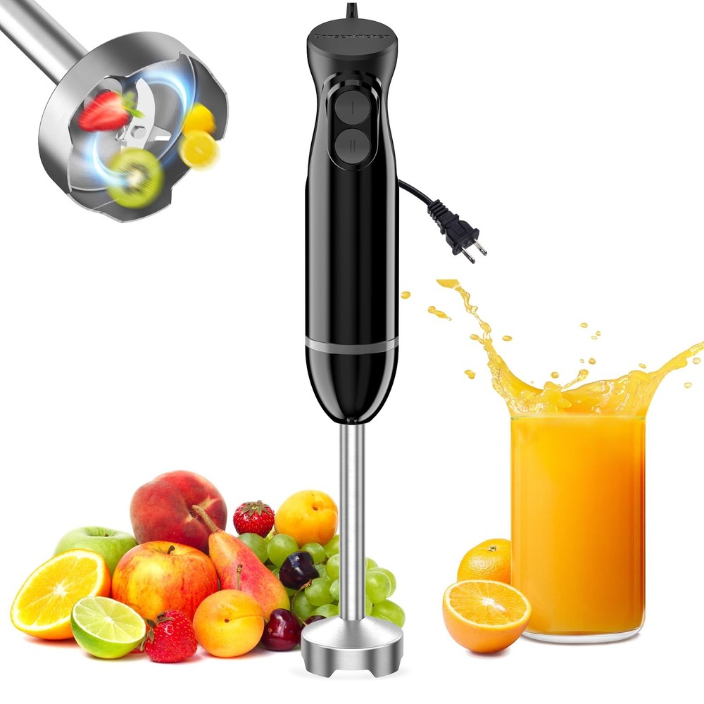 Hand Blender, Immersion Blender with 2 Mixing Speed, Electric Handheld Mixer