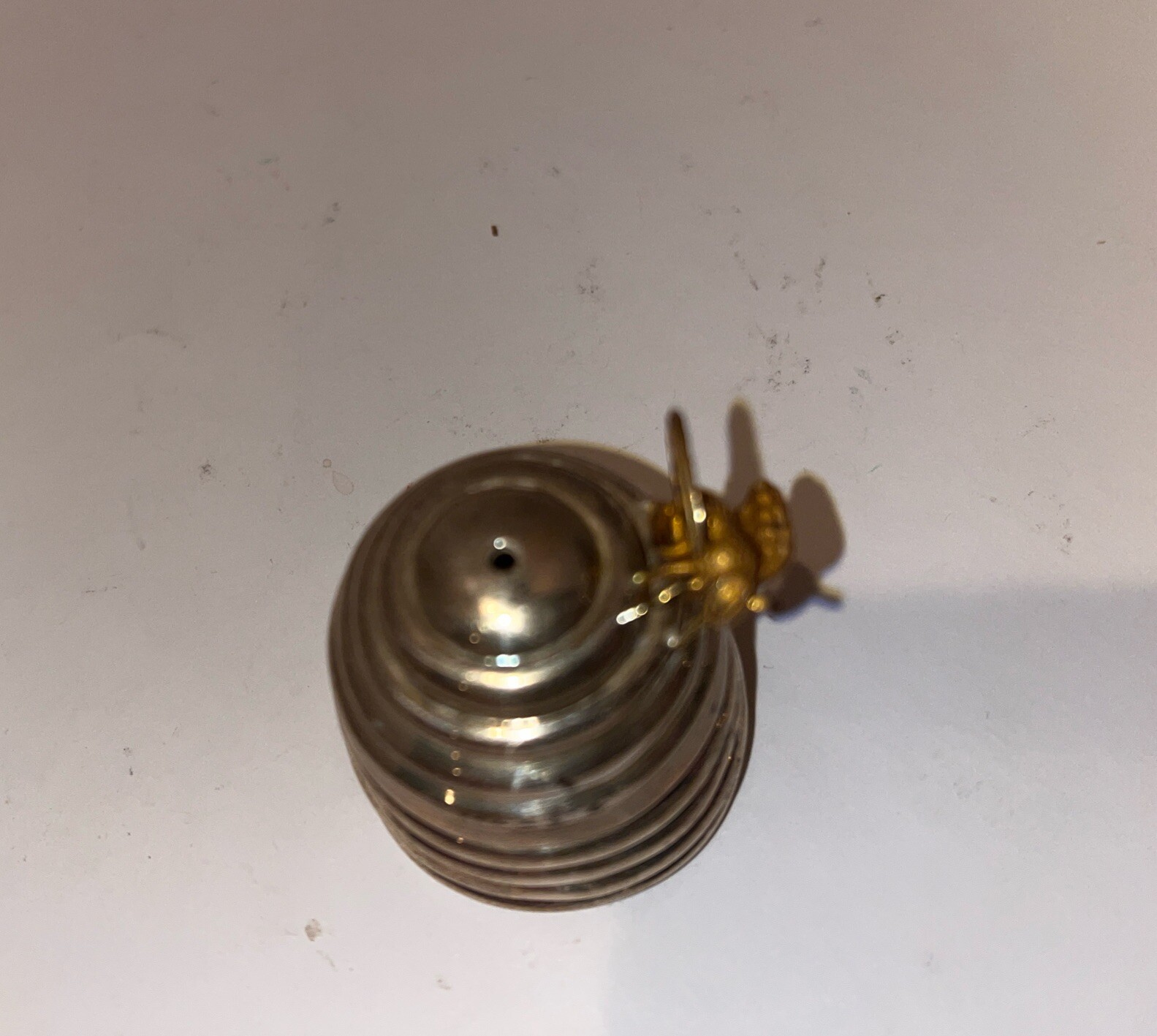 Thistle & Bee Sterling Silver Beehive Salt & Pepper Shakers Rare