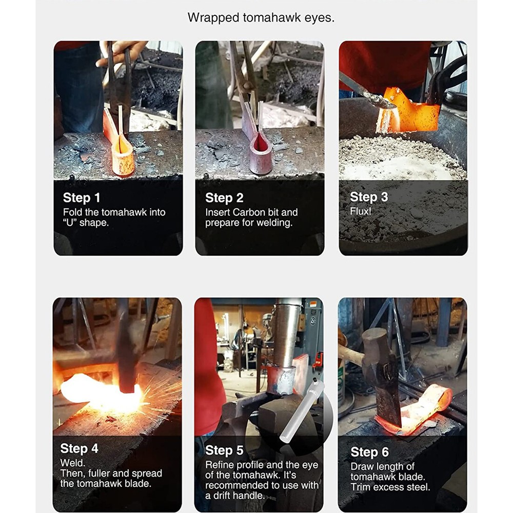 3Pcs Tomahawk Eye Drift Mandrel Blacksmith Tool Handle Hawk Maker Hammer Forging