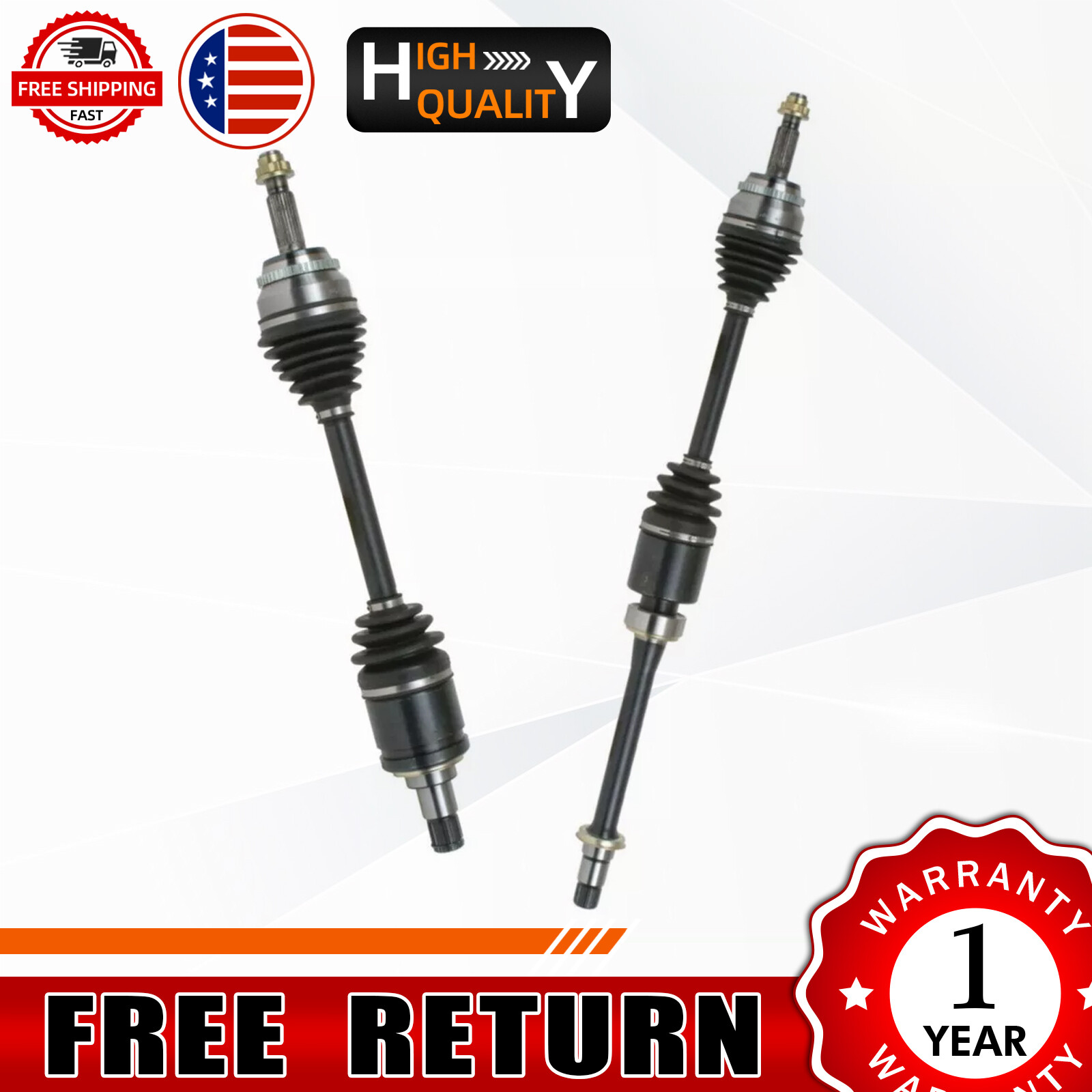 Front CV Axle Shaft Pair 2 for Toyota Highlander Solara 2002-2009 Camry 2.4L
