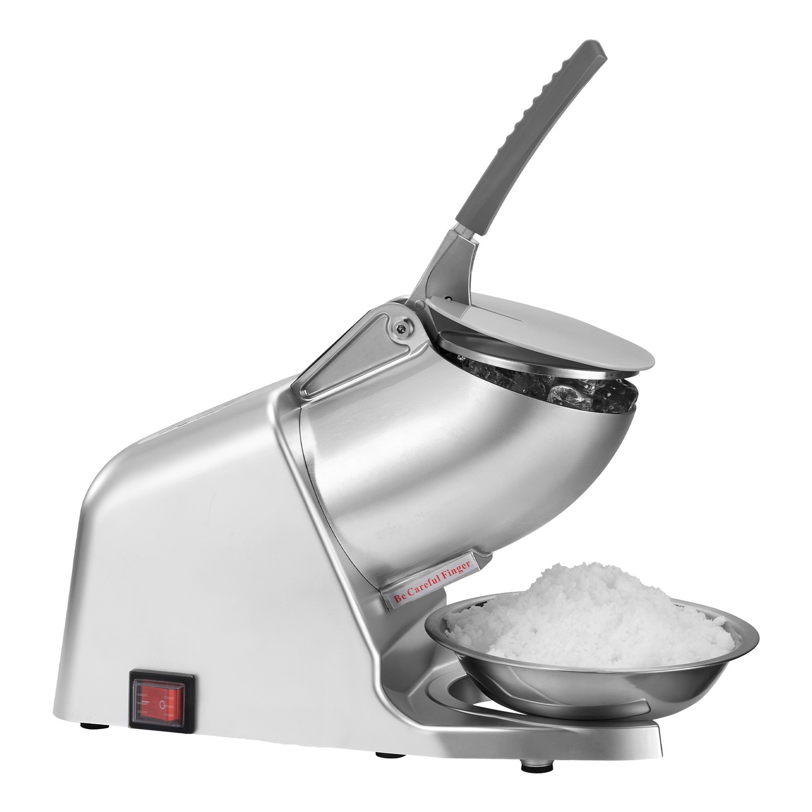 Uimoso Electric Ice Crusher Machine, 286LBS/H, Shaved Ice Maker, Silver