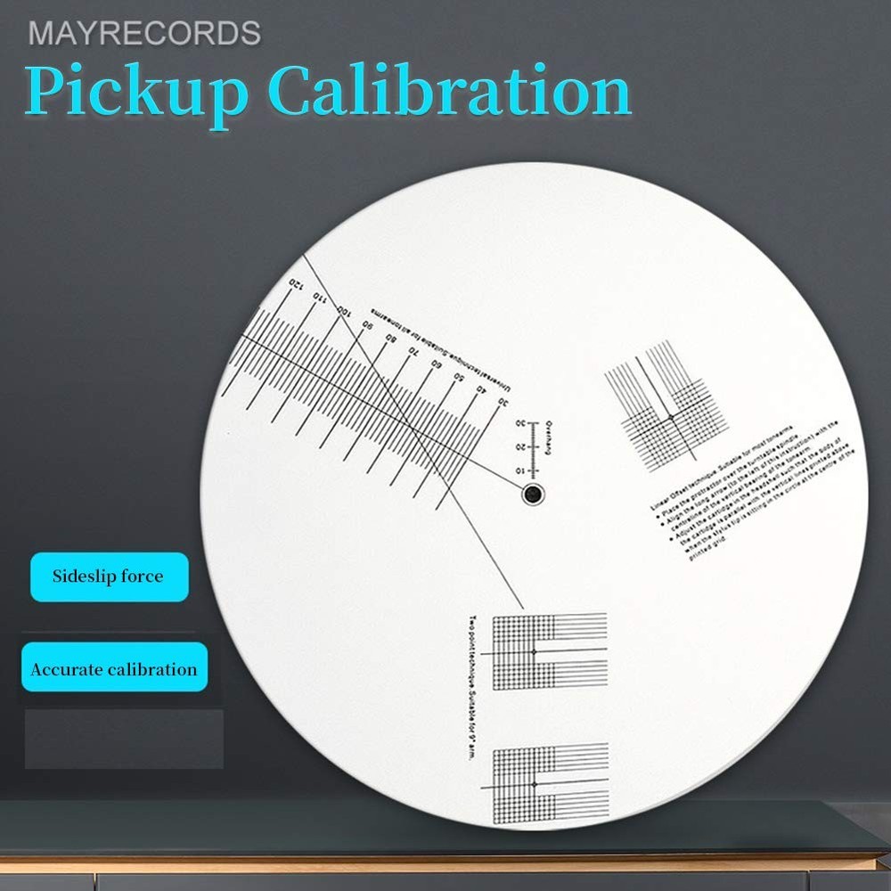 Acrylic Turntable Mat Cartridge Alignment Protractor Phonograph White