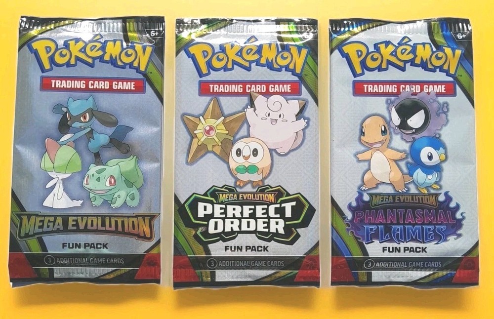 Mega Evolution Fun Packs Pokemon Sampling Card Phantasmal Flames PERFECT ORDER