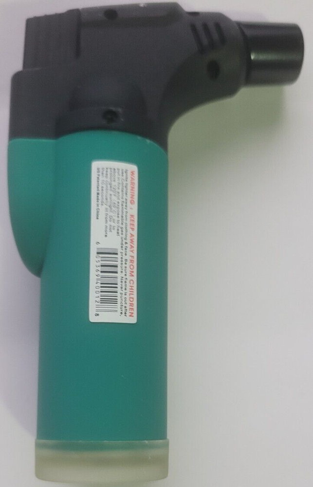 Torch Refillable Windproof Jet Lighter Color Dark Green Size 4 inches