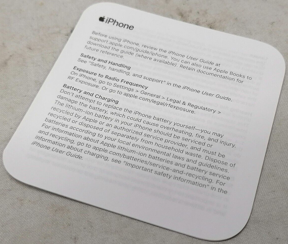 Apple SIM Ejector, Sticker, And Documents