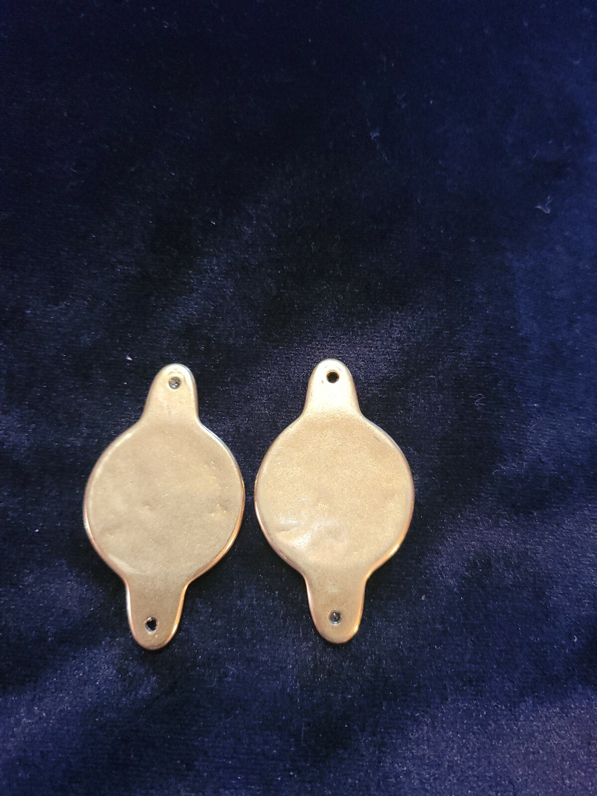 U S Brass Military Bit Cheek Emblems 1 pair.