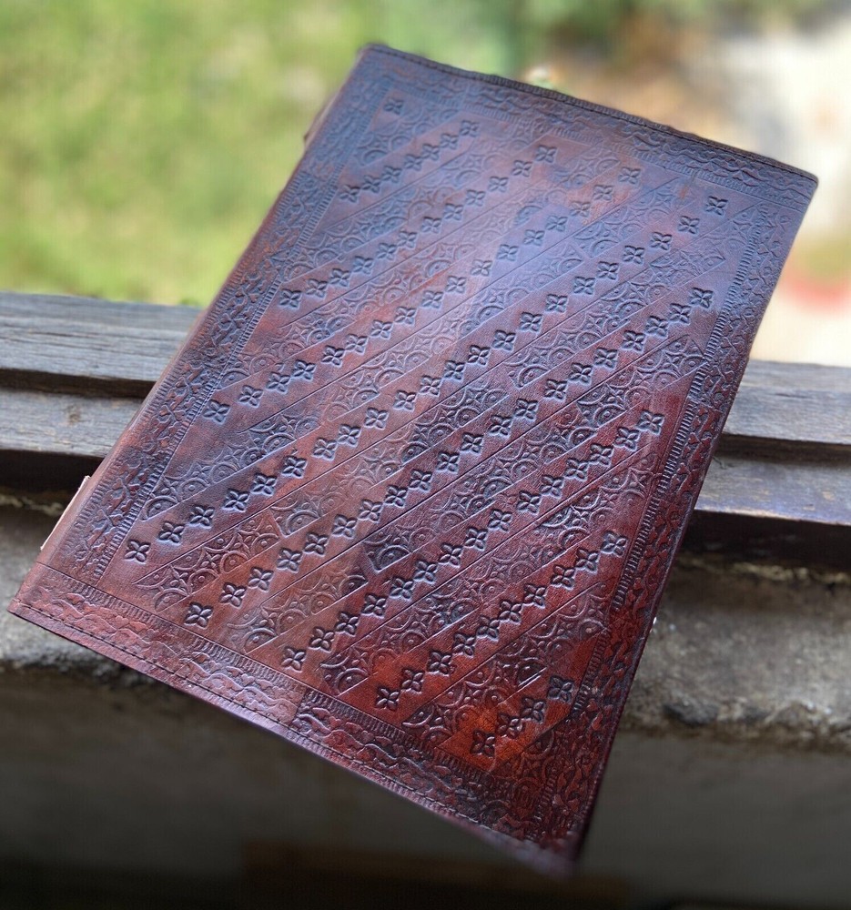 Leather 3 Ring Binder Grimoire Binder Leather Binder Cover Notebook Offic Folder