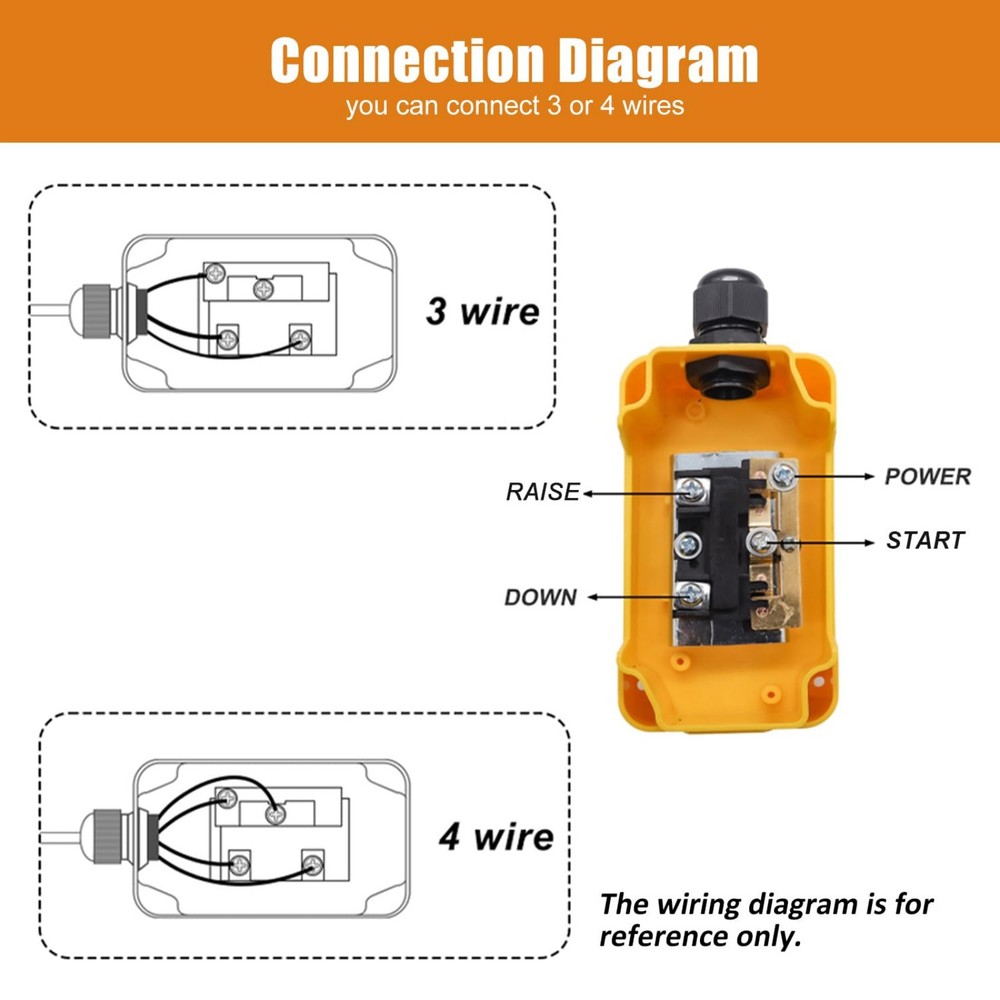 Dump Trailer Controller Remote Switch 3-Wire 4-Wire for Truck Tipper Lift Gate