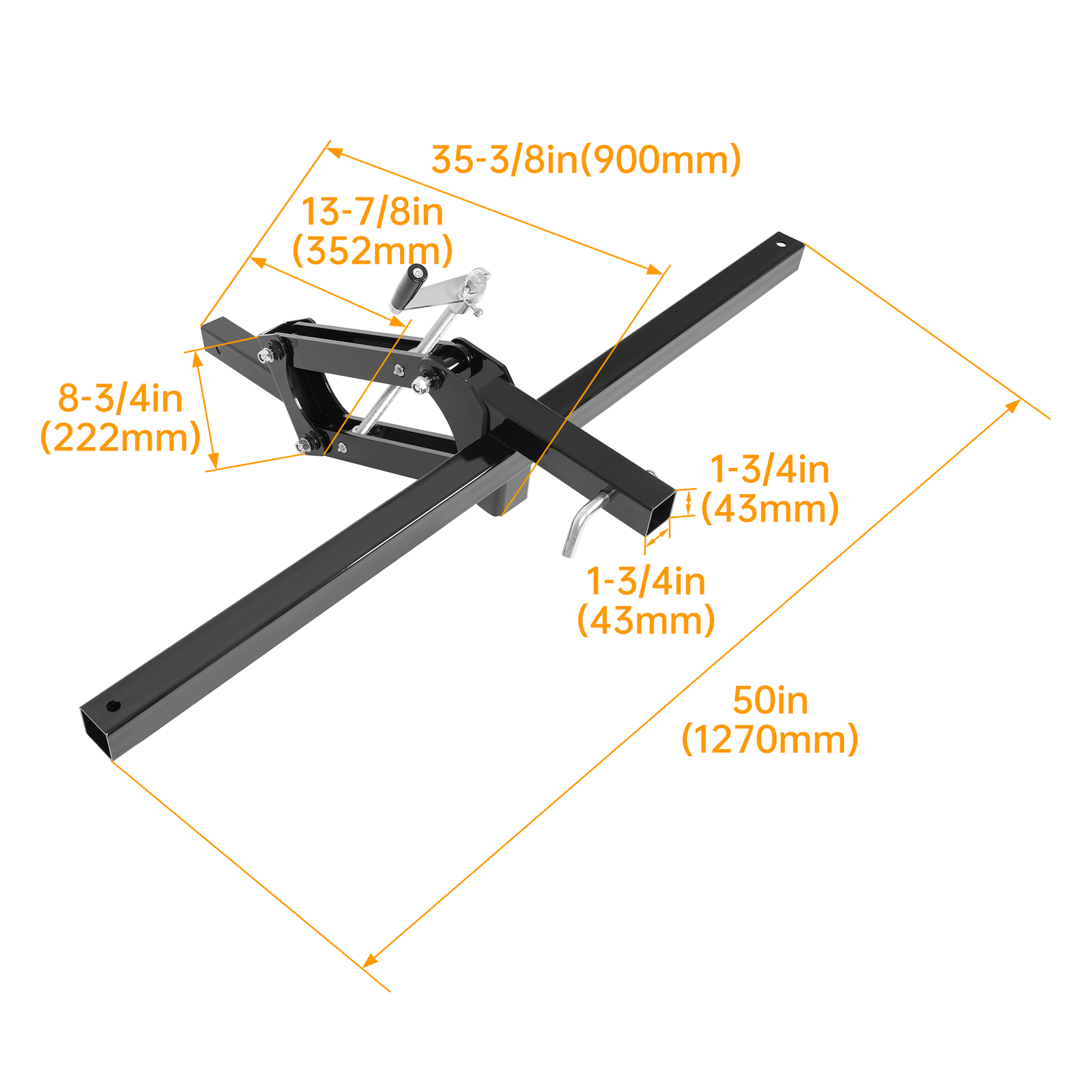Manual Quick Implement Outside Lift 50 Inches For ATV/UTV Field Work 2" Receiver