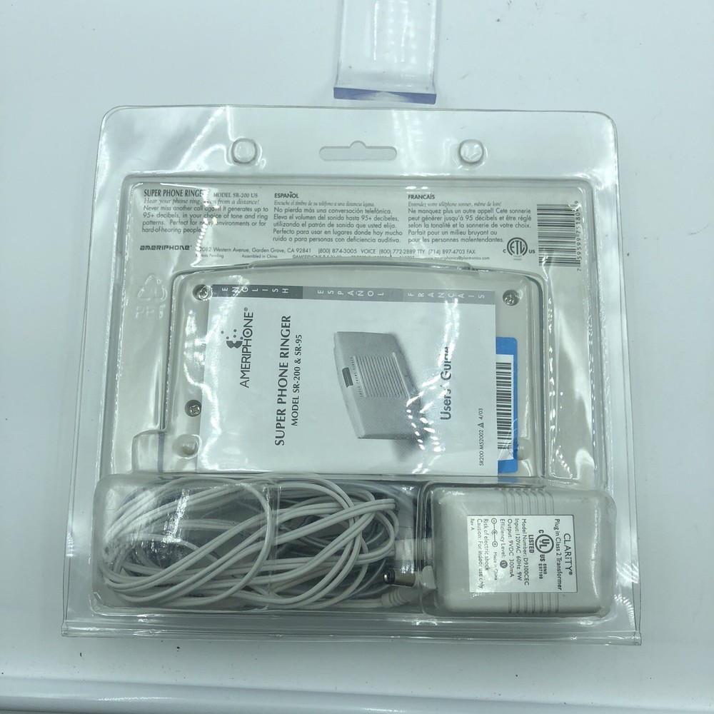 Ameriphone SR-200 95dB Super Loud Phone Ringer Lighted Visual Indicator