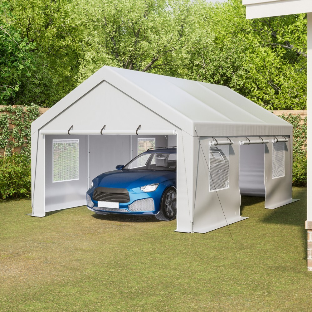 13x20Ft Carport Heavy Duty Portable Carport Canopy Garage for Car, Truck, SUV