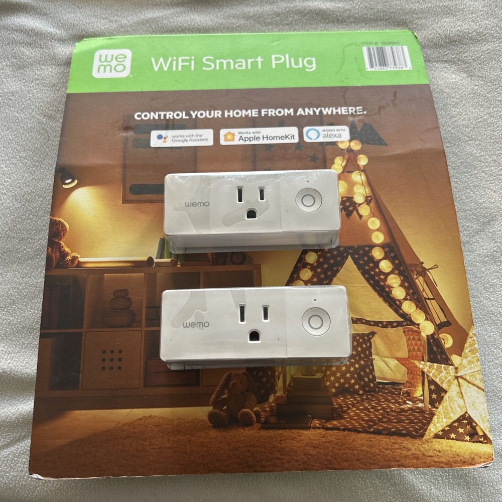 Wemo Mini Smart Plug WiFi Enabled Works with Alexa and Google Assistant Sealed