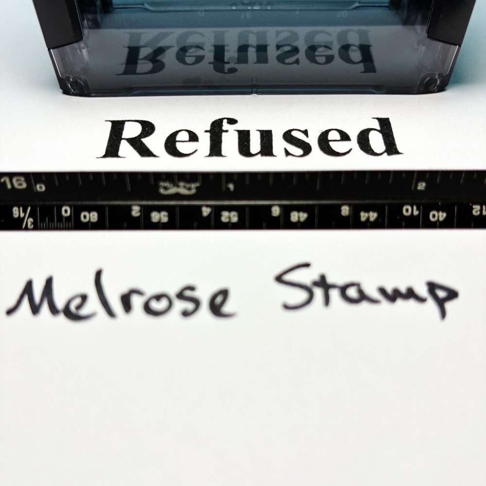 Refused Rubber Stamp Black Ink Self Inking Ideal 4913