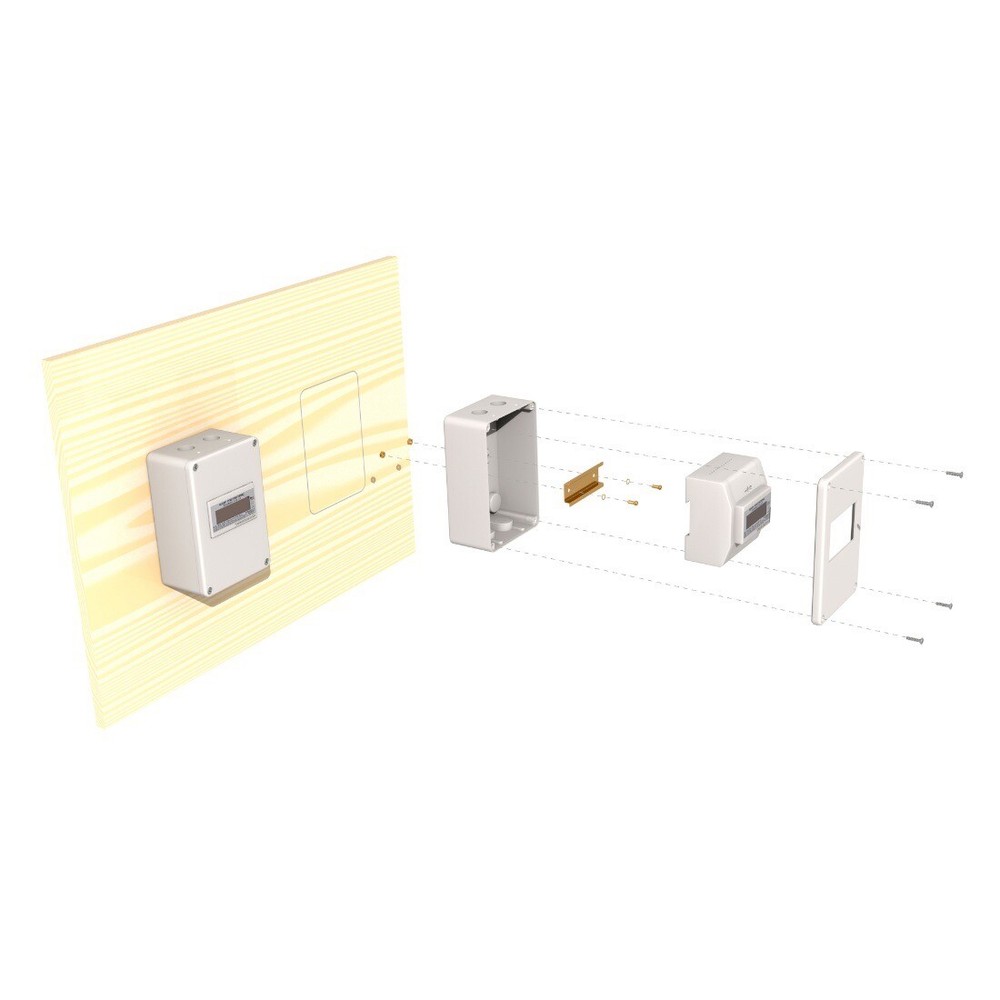 EKM Meter Home Enclosure Kit Plastic DIN Rail Mount Read Data Conduit Box #20