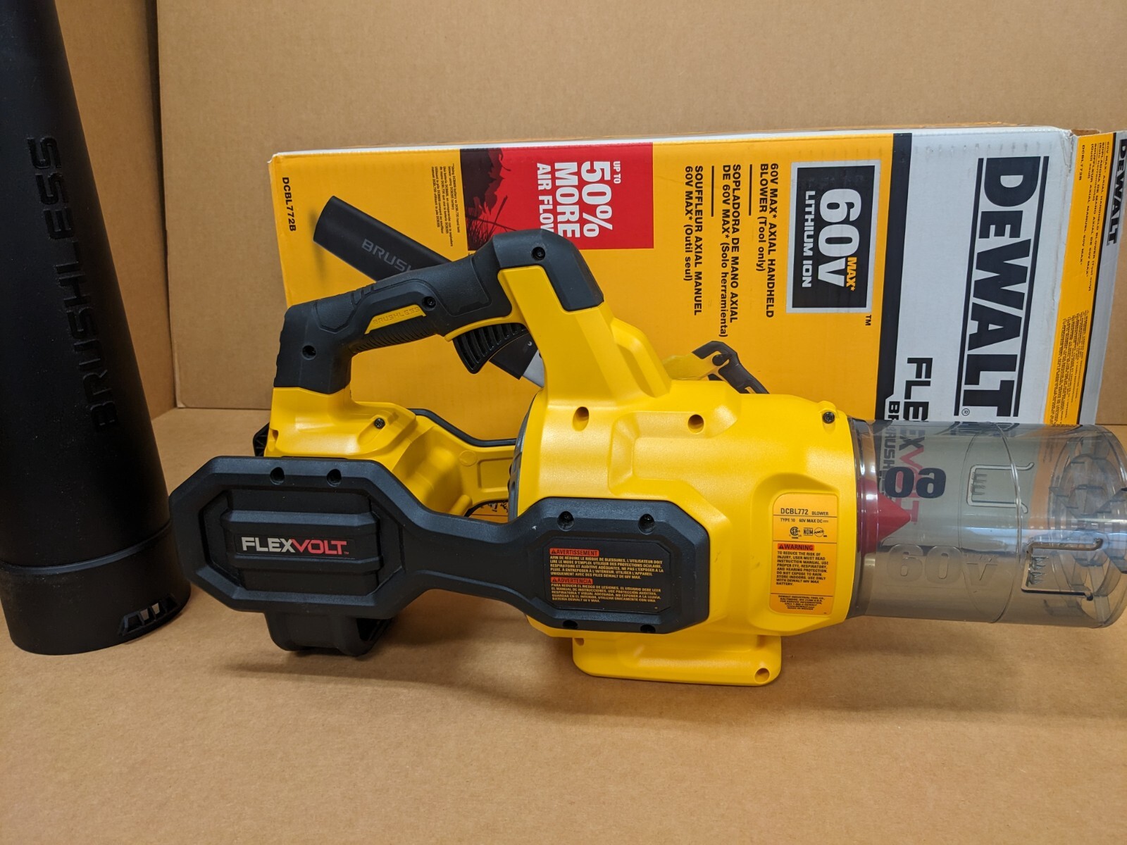 60V MAX* FLEXVOLT® (DCBL772B) Brushless Handheld Blower (Tool Only) **OPEN-BOX**