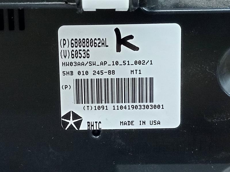 Used A/C Selector Switch fits: 2011 Dodge Durango front control automatic temper