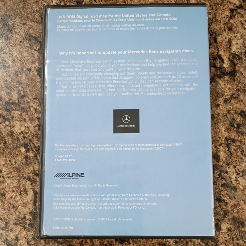 Mercedes Navigation Disc ( See model)