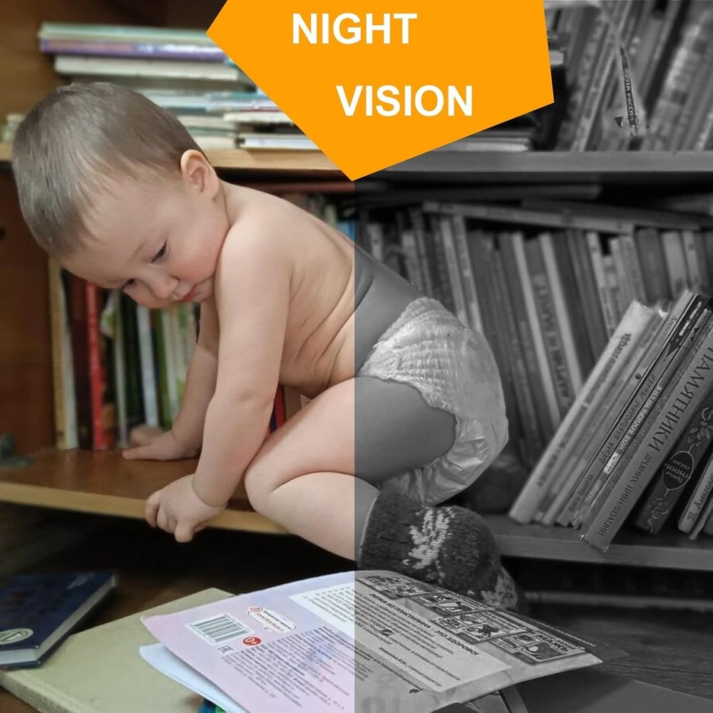 Smart Home Mini Camera - 160° Wide View, Night Vision, and Bluetooth Connection