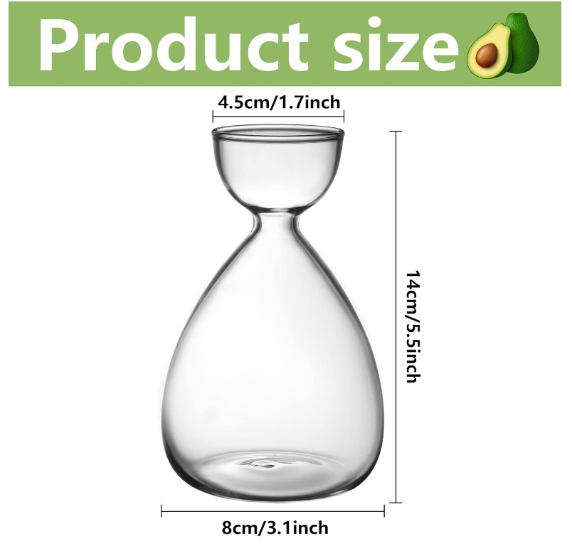 2pcs Small Avocado Seed Starter Vase,Avocado Tree Growing 2pc Avocado Vase