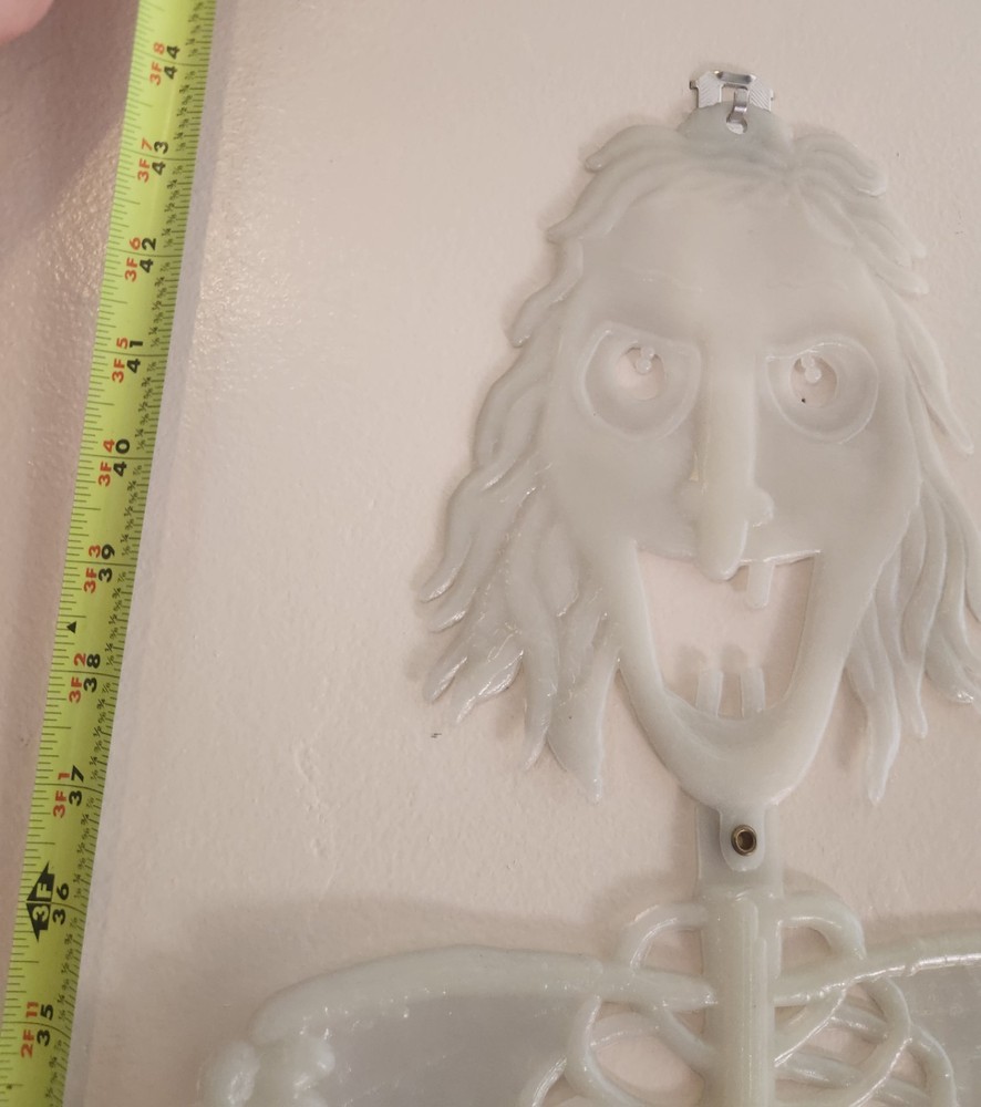 Vintage Hinged Plastic Skeleton Witch Halloween