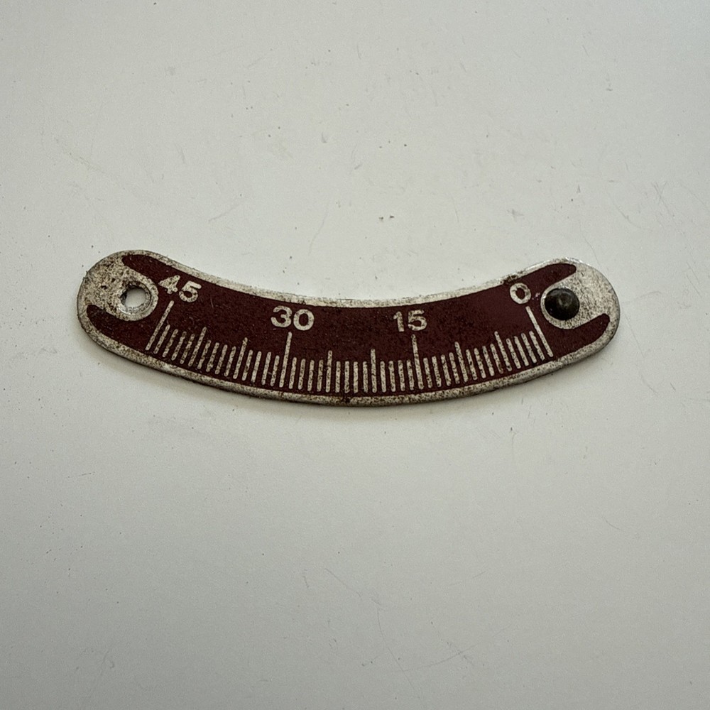Vintage Delta Angle Indicator Plate 2-3/8”