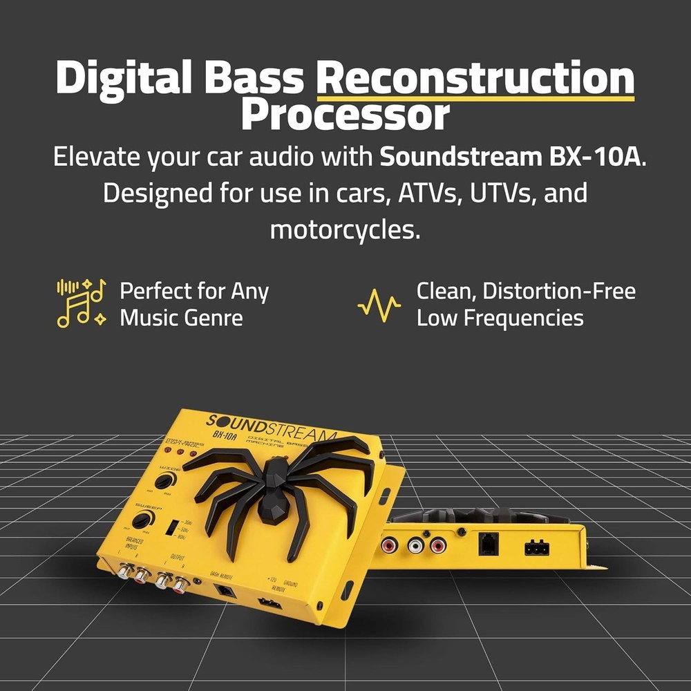 Compact Bass Processor with Dash Mount Control & Balanced Inputs for Car Audio