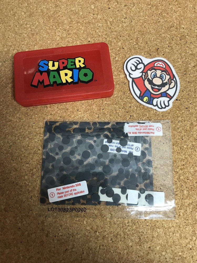 Super Mario Game Case, Screen Protector And Screen Wipe For Nintendo DS