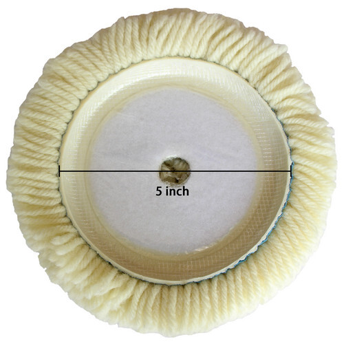 New 5 Inch Hook And Loop 3Pcs Polishing Pads Polishing Wool Buffer For Drill US