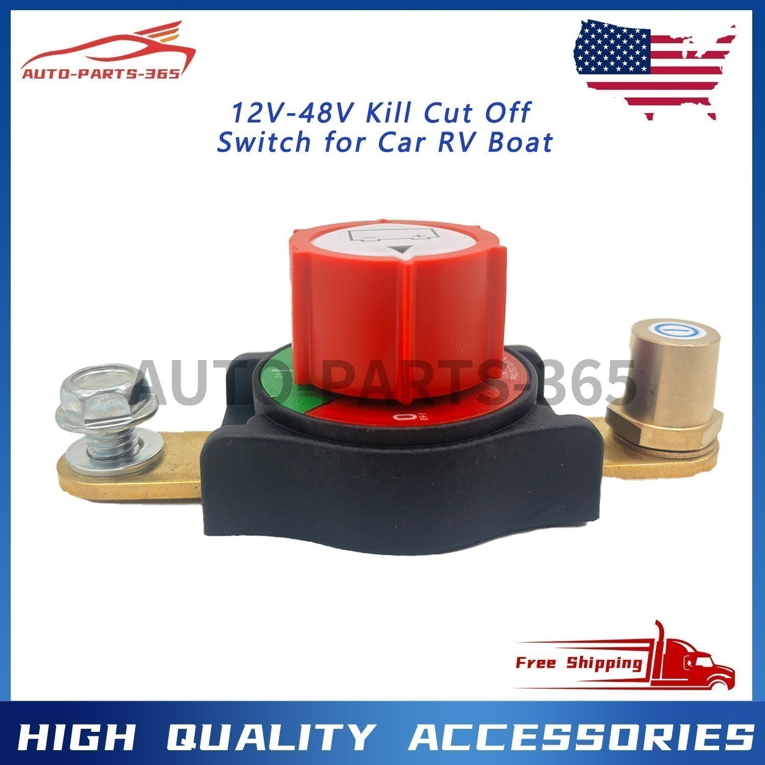12-48V Battery Power Cut Master Switch Disconnect Isolator On-Off Marine Car RV