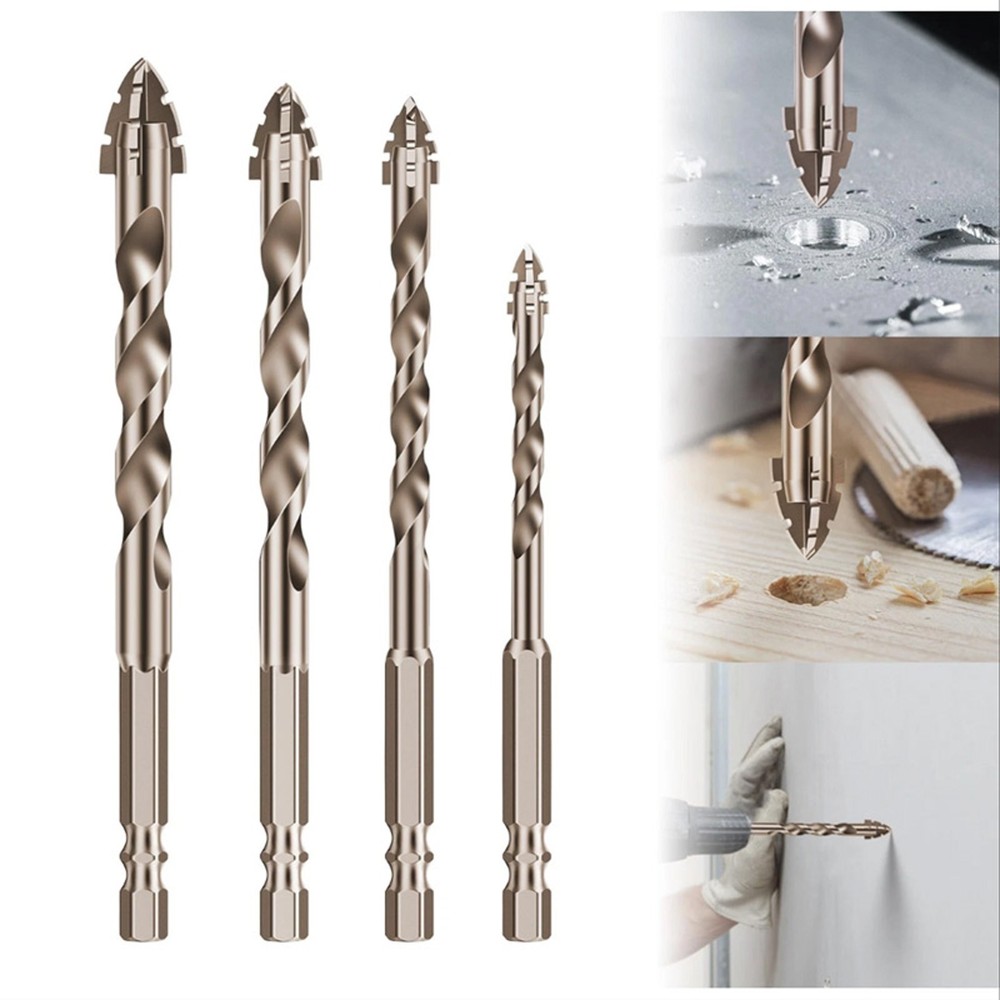 Eccentric Drill Bit Set Four-Flute Sawtooth Eccentric Drill Bit High Hardness