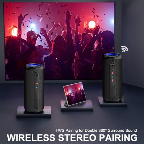 Wireless Bluetooth Speaker, Loud Stereo Sound Portable Speaker,Bluetooth