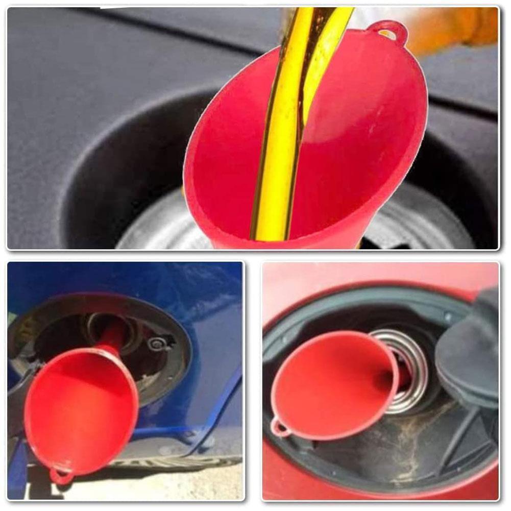 10.4inch Long Spout Funnel Car Engine Transmission Refueling Oil Water Kitchen