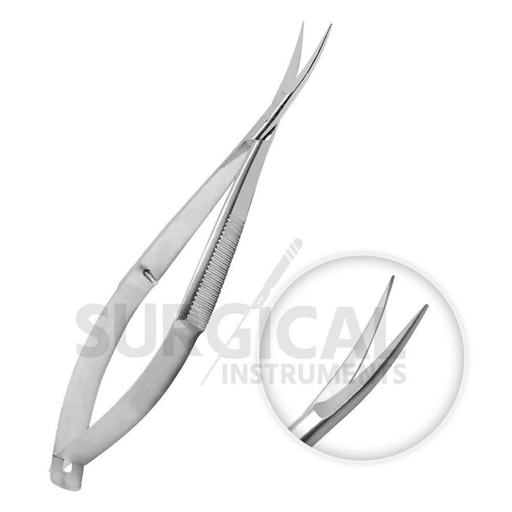 3 Pcs Micro Iris Scissors Sharp Straight Curved Angled Ophthalmic Instruments