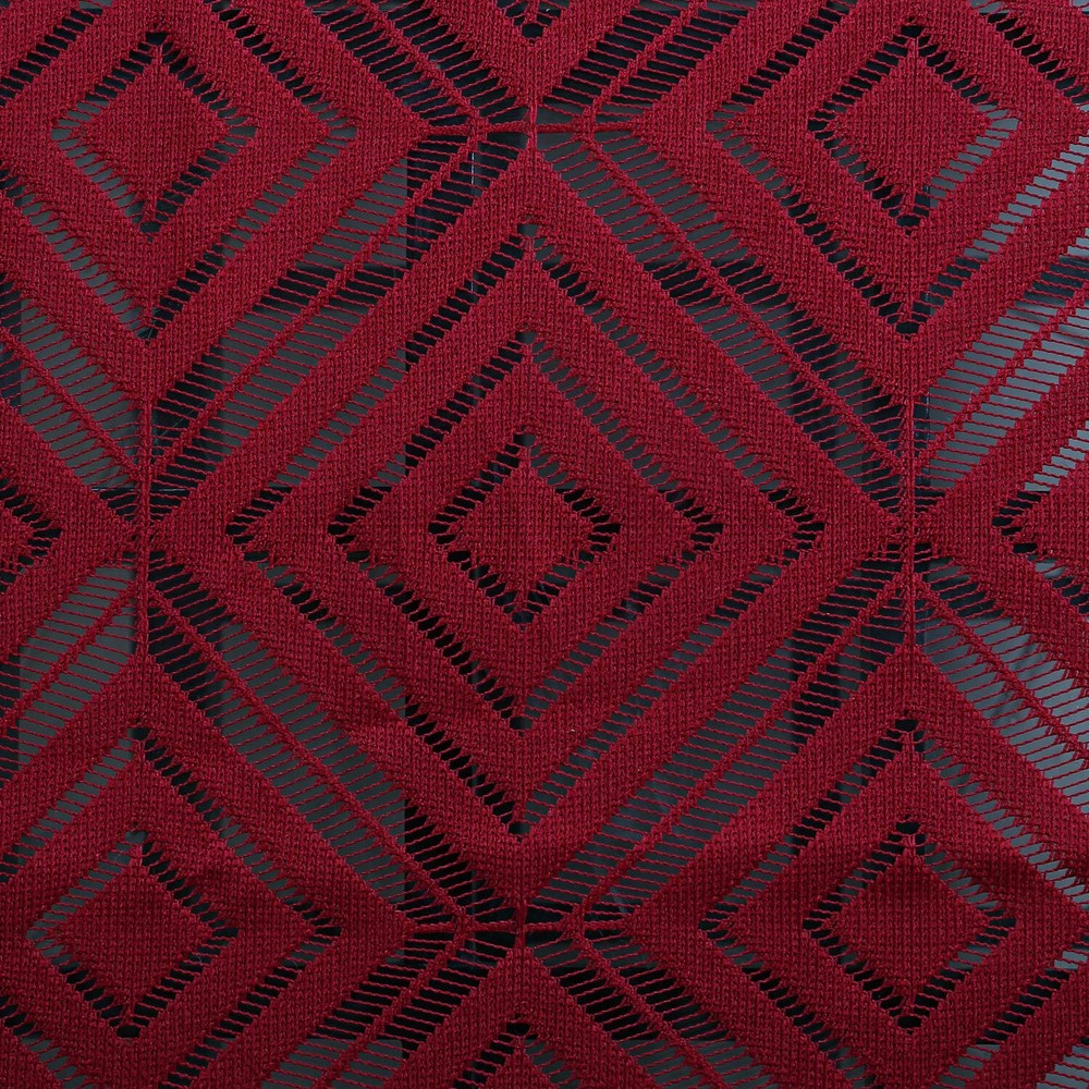 Cotton Rectangular 4 Seater Center Table Cover Maroon